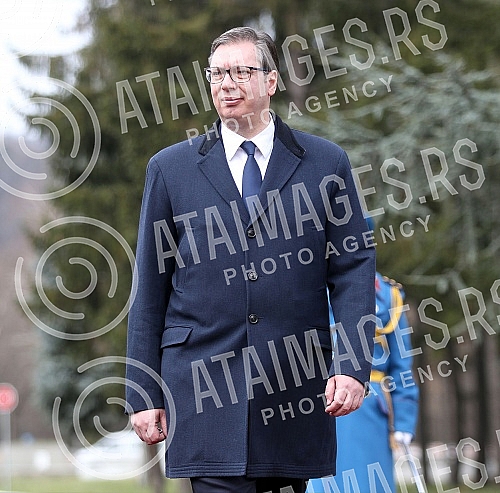At the Topcider Guard House, Serbian President Aleksandar Vucic, Defense Minister Nebojsa Stefanovic and Chief of General Staff Milan Mojsilovic attended a presentation on the results of the analysis of the state of functional and operational capabil