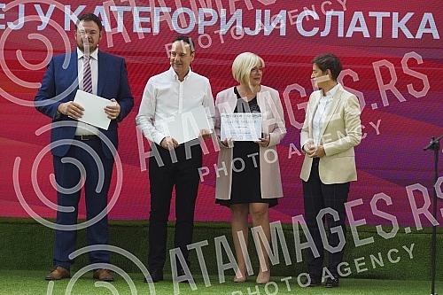 The President of the Government of the Republic of Serbia, Ana Brnabic, attended the awarding of the Wine Trophy of the Open Balkans as part of the First International Wine Fair Wine Vision of the Open Balkans in Hall 1 of the Belgrade Fair.Predsed
