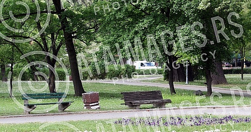 International Labor Day - May 1 in Belgrade. Curfew at the time of COVID 19.Medjunarodni praznik rada - 1. maj u Beogradu. Policijski cas u vreme COVID 19.