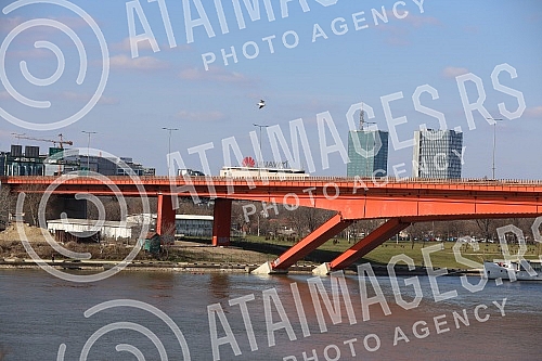 Gazella bridge over Sava river.Gazela most preko reke Save.