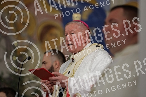 In the Cathedral of the Assumption of the Blessed Virgin Mary, Monsignor Stanislav Hocevar, Archbishop and Metropolitan of Belgrade, served the In the Cathedral of the Assumption of the Blessed Virgin Mary, Monsignor Stanislav Hocevar, Archbishop and Metropolitan of Belgrade, served the