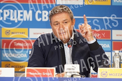 Press conference of the selector of the A team of the Serbian national football team Dragan Stojkovic on the occasion of the announcement of the list of players he is counting on in the upcoming two matches (Qatar, friendly, November 11 Rajko Mitic S