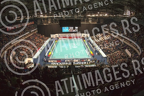 Evropsko prvenstvo u vaterpolu (European waterpolo championships - 32nd for men and 16th for women) Srbija - Slovacka (Serbia vs Slovakia - men).