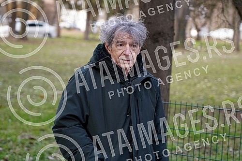 Recording of a TV show about Predrag Miki Manojlovic on Kosutnjak.Snimanje TV emisije o Predragu Mikiju Manojlovicu na Kosutnjaku