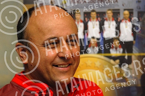 Konferencija za medije Kuglaskog saveza Srbije povodom osvajanja zlatne medalje na Svetskom prvenstvu u Nemackoj.