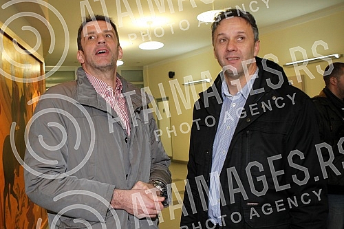 Sastanak predstavnika nacionalnih saveza sa Vanjom Udovicicem - mnistrom omladine i sporta povodom novog zakona o sportu drzana u sali skupstine Stari grad.