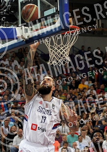 First day of FIBA Olympic Qualifying Tournament 2016 held in Kombank arena - Group A - Serbia vs Puerto Rico.Prvi dan Olimpijskog kvalifikacionog turnira za Olimpijske igre u Riu 2016 odrzan u Kombank areni - Group A - Srbija vs Puerto Rico.