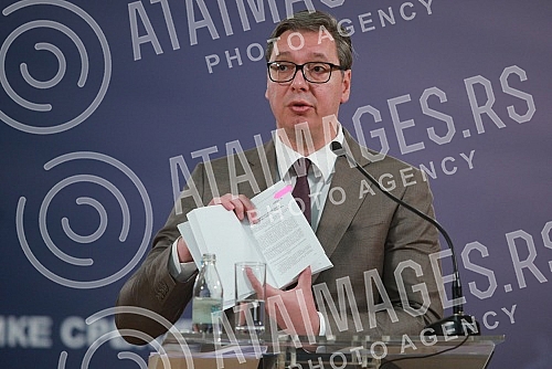 The President of the Republic of Serbia, Aleksandar Vucic, met with the delegation of the Republika Srpska, led by the Chairman of the Presidency of Bosnia and Herzegovina, Milorad Dodik, and the President of the Republika Srpska, Zeljka Cvijanovic. 