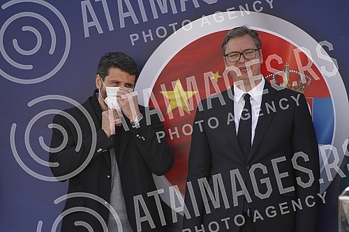 The President of the Republic of Serbia, Aleksandar Vucic, attended the celebration of the beginning of works on the section of the road New Belgrade - Surcin (continuation of the highway E-763 Milos Veliki).Predsednik Republike Srbije Aleksandar V