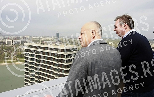 President of Republic of Serbia visit Belgrade Waterfront.Predsednik Republike Srbije Aleksandar Vucic posetio radove na Beogradu na vodi.