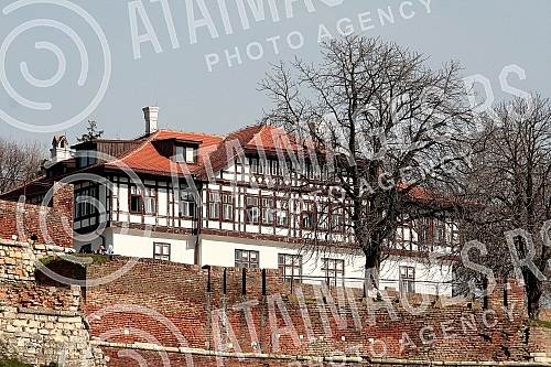 View from the Danube and Sava Rivers to Belgrade.Pogled na Beograd sa reka Dunav i Sava. 