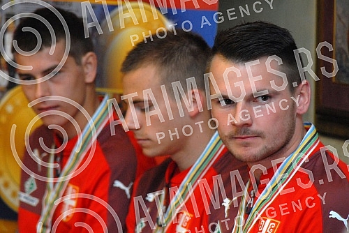 Konferencija za medije Kuglaskog saveza Srbije povodom osvajanja zlatne medalje na Svetskom prvenstvu u Nemackoj.