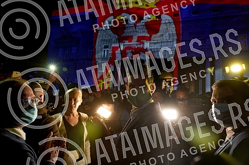 As of today, March 8, Novak Djokovic is officially the best tennis player in the world of all time, and in honor of that, a projection of footage with his best moves in his career so far will be shown on the facade of the Belgrade City Assembly build