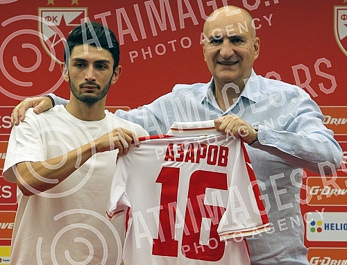 The promotion of the new player Irakli Azarovi was held in the premises of FC Crvena ZvezdaU prostorijama FK Crvena zvezda odrzana je promocija novog igraca Iraklija Azarova.