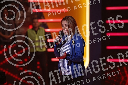 In the RTS studio in Kosutnjak, the recording of a new music sou program, the Music Derby show, has started, as a sign of support for our national team, which is going to Qatar for the football championship.U studiju RTS na Kosutnjaku pocelo je sni