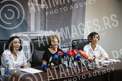 The press conference where the first phase of the reconstruction, adaptation and renovation of the Central Tower building in the Old Fair complex in Belgrade was presented was held in the working rooms of the Old Fair Memorial Center.Konferencija z