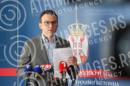 The press conference of the director of the Office for Kosovo and Metohija, Petar Petkovic, where he said that the prime minister of the temporary institutions of Pristina, Aljbin Kurti, is not interested in the agreement on freedom of movement, or a