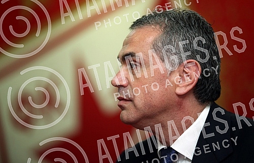 Promocija Miodraga Bozovica, novog sefa strucnog staba FK Crvena Zvezda, odrzana u media centru na stadionu `Rajko Mitic`.