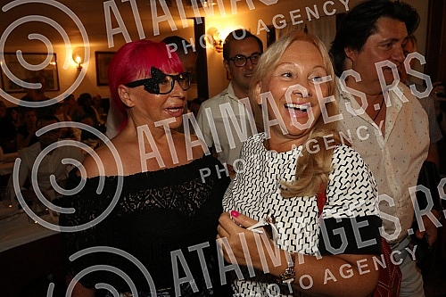 Celebration of the 50th work of Saban Saulic held at Restaurant Three Sesir.Proslava povodom 50 rada Sabana Saulica odrzana u restoranu Tri sesira.