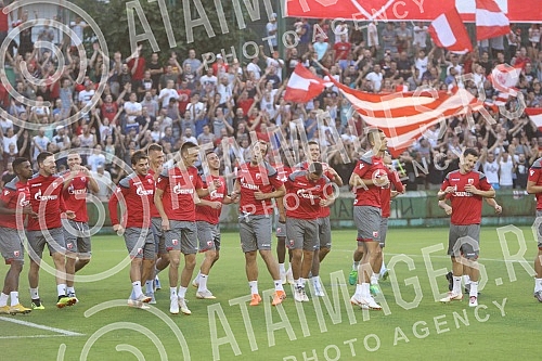 Training of FK Crvena Zvezda football players before qualifying for the Champions League and the match against FK Salzburg.Trening fudbalera FK Crvena zvezda pred utakmicu kvalifikacija za Ligu Sampiona i meca sa FK Salzburg.