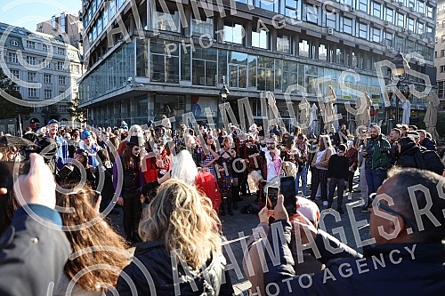8. Belgrade Zombie Walk is an event organized as part of the 15th Festival of Serbian Fiction Film (October 29 - October 31, 2021), which takes place in the Hall of the Cultural Center.8. Beogradski zombie walk je manifestacija koja je organizovana