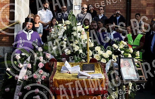Funeral of Milena Dravic held on New cemetery.Sahrana Milene Dravic na Novom groblju.