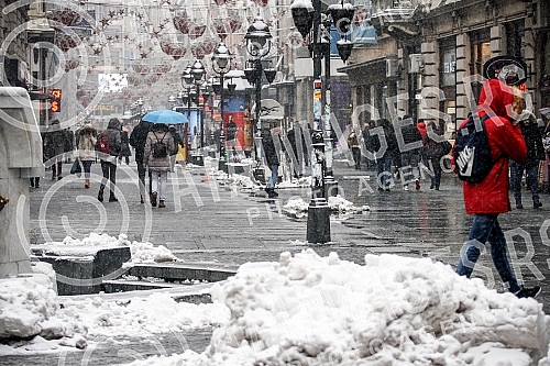 Snow in Belgrade.Sneg u Beogradu.