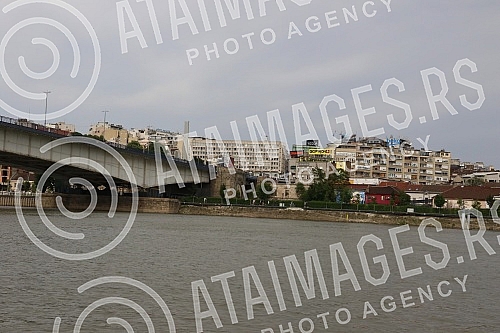 View of Belgrade from the river Sava.Pogled na Beograd sa reke Save.