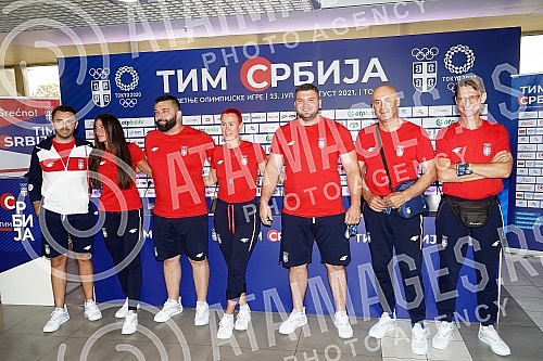 A press conference of the Serbian national athletics team was held at Nikola Tesla Airport before leaving for Tokyo for the Olympic Games. Na aerodromu Nikola Tesla odrzana je konferencija za medije atletske reprezentacije Srbije pred polazak u Tok