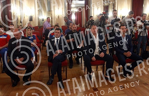 On the occasion of organizing the World Wrestling Championship, a press conference was held in the Old Palace.Povodom organizovanja Svetskog prvenstva u rvanju, u Starom dvoru odrzana je konferencija za medije. 