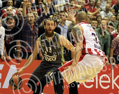 Utakmica sedmog (7.) kola Evrolige (7th Round Group A Turkish Airlines Euroleague) izmedju KK Crvena zvezda Telekom (Belgrade, Serbia) i Real Madrid (Madrid, Spain) odigran u Hali Pionir. 