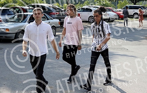 Baptism of the daughter Tara, of singing pair - Ana Nikolic and Stefan Djuric - Rasta.Krstenje cerke Tare pevackog para Ane Nikolic i Stefana Djurica Raste.