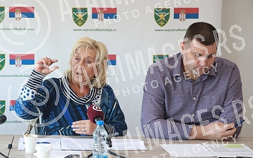 The joint media conference of the trade unions employed in the judiciary, education, the army and healthcare was held in the conference hall of the Military Trade Union of Serbia.Zajednicka konferencija za medije sindikata zaposlenih u pravosudju, 