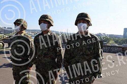 The two-day celebration of the Day of Victory over Fascism in the Second World War - May 9, began with the firing of honorary platoons of the Serbian Army from the Sava Terrace on Kalemegdan.Dvodnevno obelezavanja Dana pobede nad fasizmom u Drugom 