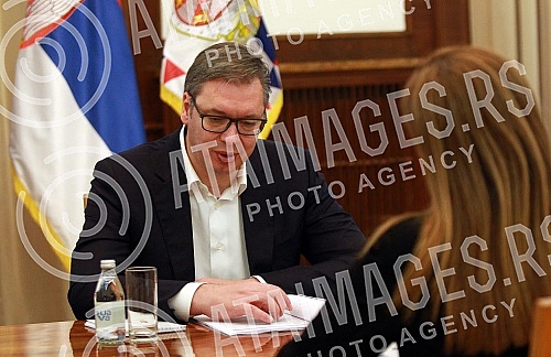 The President of the Republic of Serbia, Aleksandar Vucic, met with the Special Representative of the Secretary-General in Kosovo and Head of the United Nations Interim Administration Mission in Kosovo (UNMIK), Caroline ZiadehPredsednik Republike S