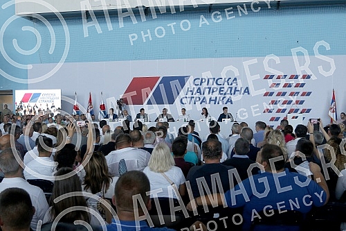 Session of the Main Board of the Serbian Progressive Party held at Pinky Hall.Sednica Glavnog odbora Srpske napredne stranke odran u hali Pinki.