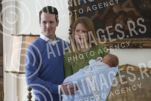 His Royal Highness Prince Philip Karadjordjevic and Danica Karadjordjevic with his son Stefan at the White Palace.Njegovo Kraljevsko Visocanstvo Princ Filip Karadjordjevic i Danica Karadjordjevic sa sinom Stefanom na Belom dvoru.