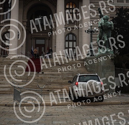 The man P.B. broke the protective fence in front of the National Assembly of the Republic of Serbia with a Toyota rav 4 car, threatening 