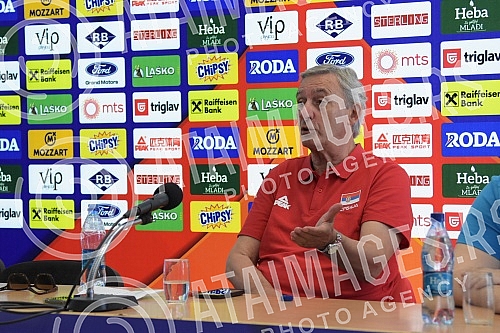 Press conference of the men's A national team of Serbia before the match of the 6th round of group A in the qualifiers for going to the World Cup 2023, which our national team will play on Sunday, July 3 in the low Cair hall against Belgium.Konfere