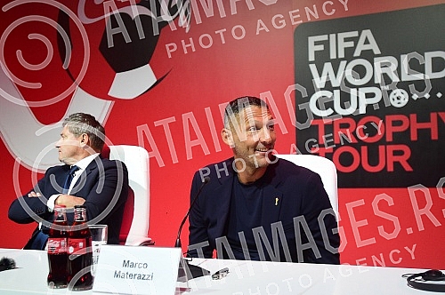 On its way through numerous countries of the world, the FIFA World Cupâ¢ Trophy Tour by Coca-Cola is staying in Belgrade, and on that occasion a press conference was organized in the BelExpo center with the presence of world and domestic football le