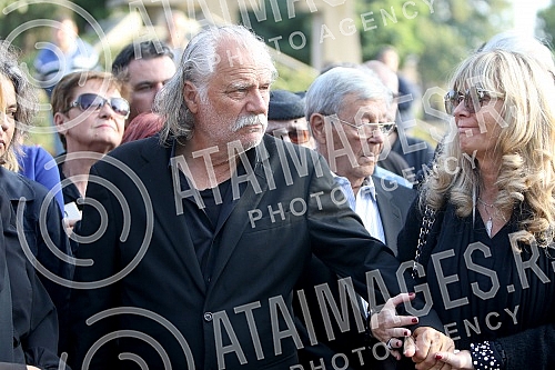 Funeral of Milena Dravic held on New cemetery.Sahrana Milene Dravic na Novom groblju.