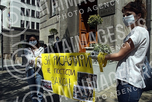 In front of the Serbian Government building, the Association for the Protection of Constitutionality and Legality submitted a petition with 60,000 signatures for the purpose of banning the reality program during the state of emergency.
Ispred zgrade In front of the Serbian Government building, the Association for the Protection of Constitutionality and Legality submitted a petition with 60,000 signatures for the purpose of banning the reality program during the state of emergency.
Ispred zgrade