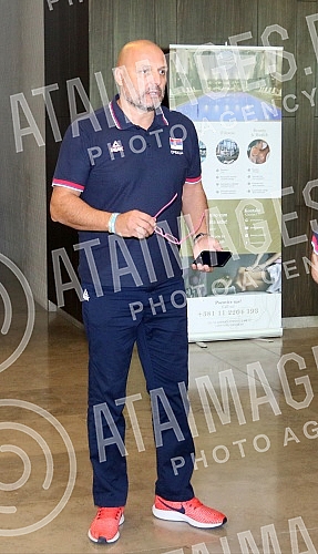 Press conference on the departure of the senior men's national team of Serbia to the World Cup in China.
Konferencija za medije u hotelu Crown Plaza povodom odlaska seniorske muske reprezentacije Srbije na Svetsko prvenstvo u Kinu. Press conference on the departure of the senior men's national team of Serbia to the World Cup in China.
Konferencija za medije u hotelu Crown Plaza povodom odlaska seniorske muske reprezentacije Srbije na Svetsko prvenstvo u Kinu.