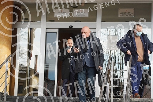 Departure of Predrag Koluvija and a lawyers from the Prosecutor's Office for Organized Crime, where a preparatory hearing was scheduled in the case of 