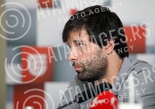 Konferencija muske seniorske kosarkaske reprezentacije Srbije povodom prijateljske utakmice sa Madjaskom u sklopu priprema za Evropsko Prvenstvo 2015 (European Championship 2015). 