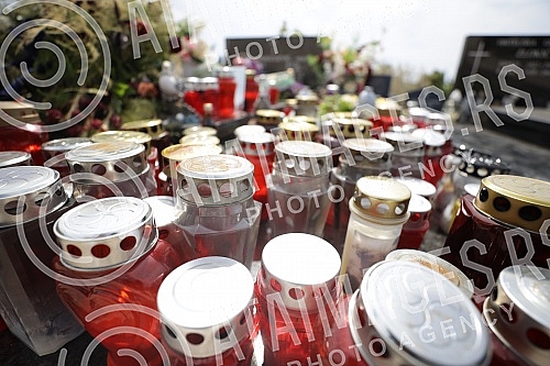 The grave of Oliver Dragojevic in the cemetery of St. Roka in Vela Luka, on Korcula.Grob Olivera Dragojevica na groblju sv. Roka u Veloj Luci, na Korculi