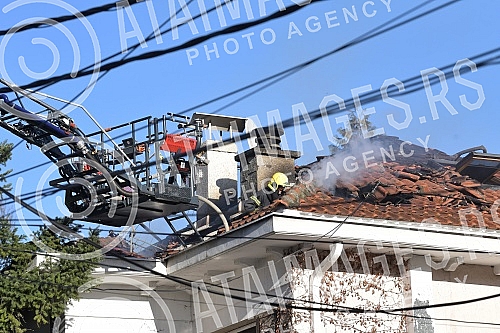 A fire broke out in the residence of the Croatian Embassy, located at 17b Sanje Zivanovic Street in