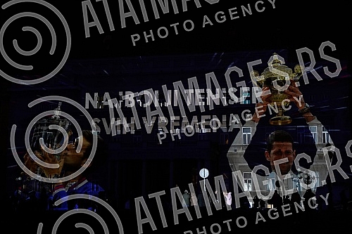 As of today, March 8, Novak Djokovic is officially the best tennis player in the world of all time, and in honor of that, a projection of footage with his best moves in his career so far will be shown on the facade of the Belgrade City Assembly build