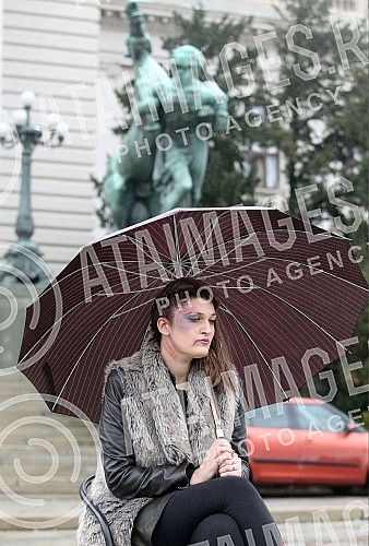 With a performance in front of the National Assembly in Belgrade, the Law Enforcement Association called for urgent changes to the Law on Electronic Media that would limit broadcasting of 