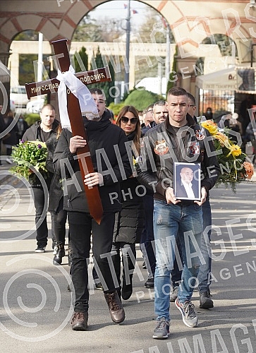 Funeral of Miroslav Popovic, President of the Serbian Professional Boxing Federation held at the New Cemetery - In the Alley of Merited Citizens.Sahrana Miroslava Popovic, predsednik Srpske profi boks federacije odrzana na Novom groblju - U Aleji za